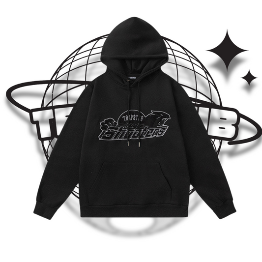 Trapclub x Shooters Black on Black Hoodie